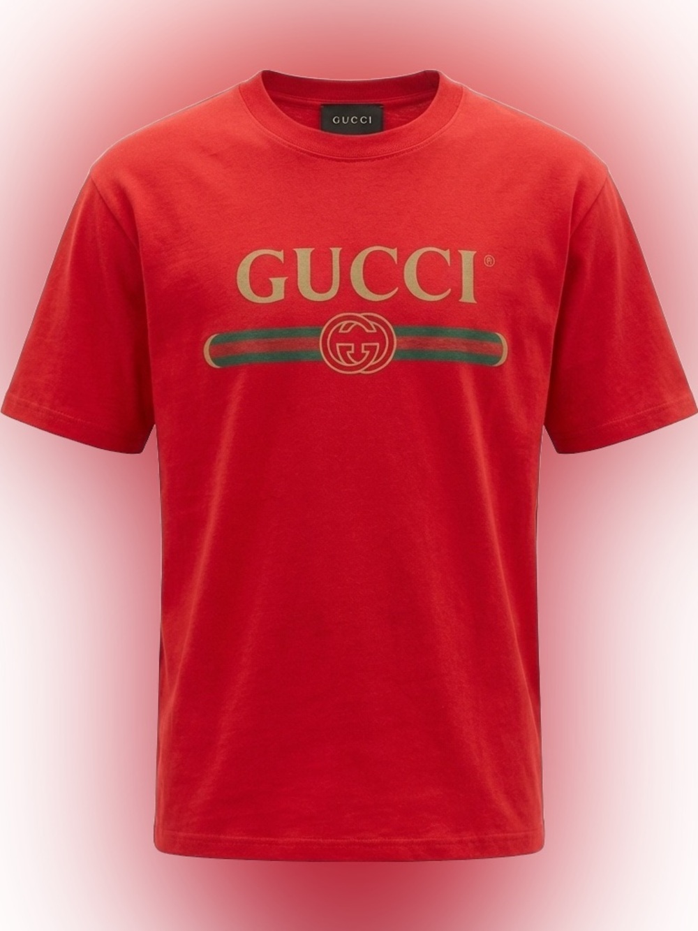 New Men’s Luxury Graphic Red T-shirt Size L